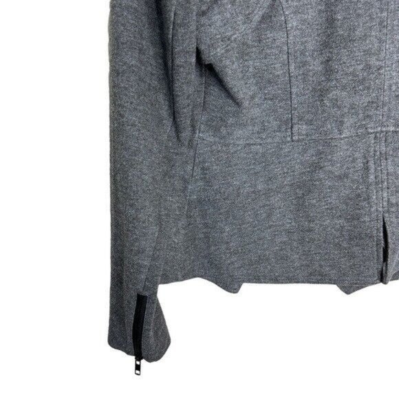 Cabi # 3556 Women Small Gray Asymmetrical Flint Gray Ponte Moto Rebel Jacket - Picture 5 of 13
